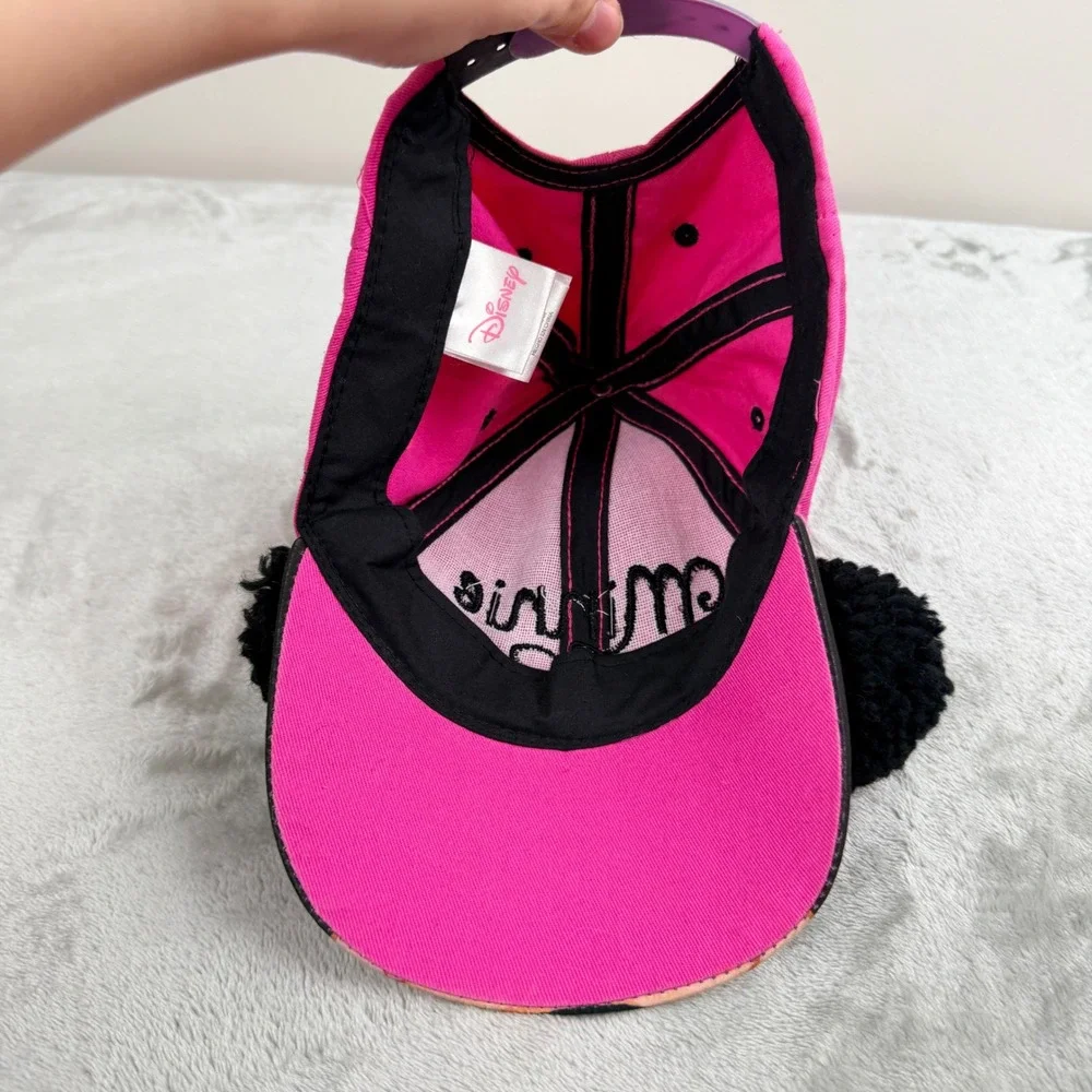 Disney‎ Minnie Mouse Toddler Girls Pink Snapback Hat with Ears and Glitter Bow